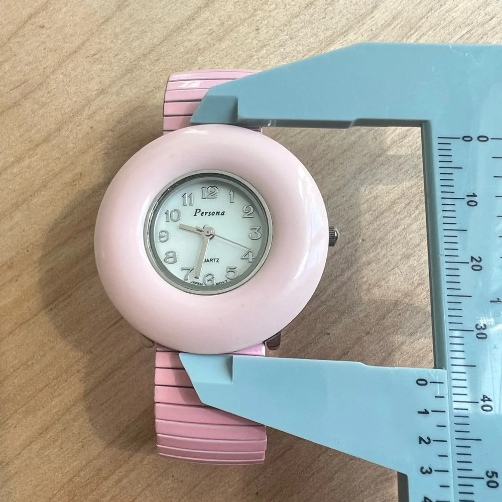 Persona ladies mod pink expansion bracelet fashion watch NEW BATTERY